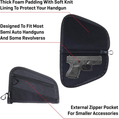 Estuche pistola ajustable 9 pulg color negro