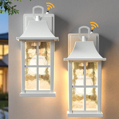 2 Luces Pared Exterior Aluminio Impermeable Porche