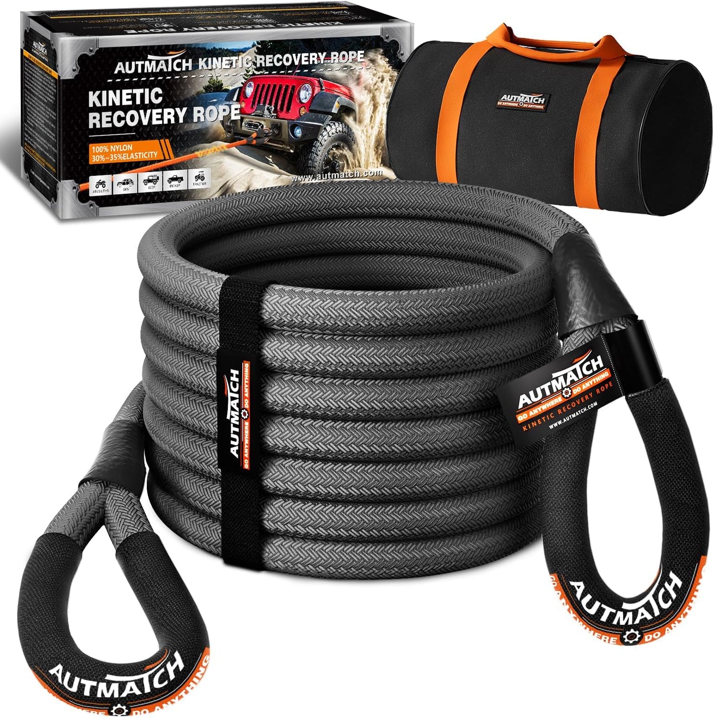 Cuerda remolque 1" x20ft 48000lb 35% elasticidad