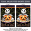 Decoración calabaza Halloween texto 'trick or treat' jardín
