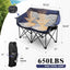 Silla campamento doble acolchada plegable para 2 adultos