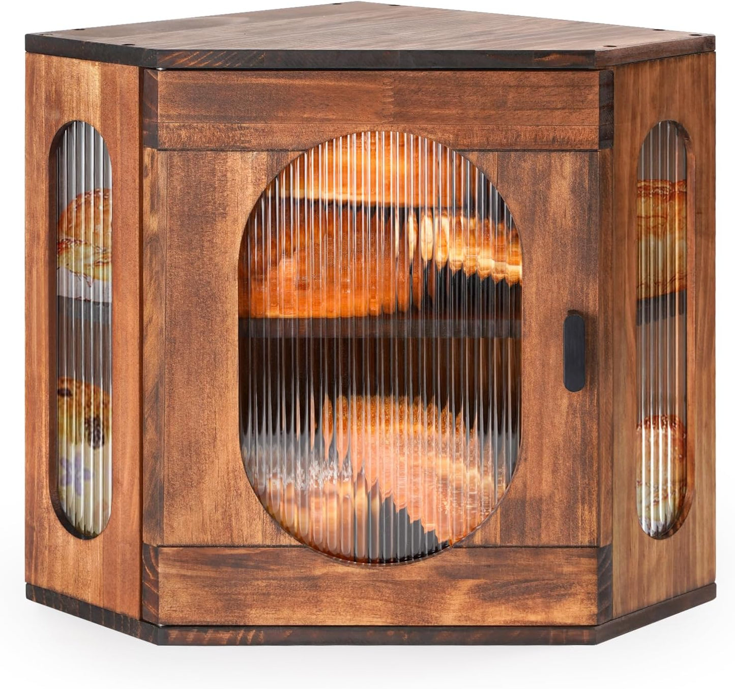 Panera de madera 2 capas para encimera y despensa