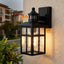 Luz pared exterior sensor movimiento 12" negra impermeable