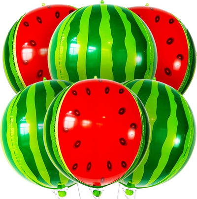 Globos sandía 22pulg set 6 decoración fiesta verano
