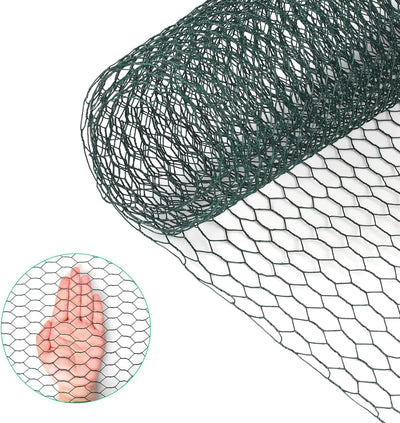 Red de alambre galvanizado 15.7x90.5pulg verde manualidades jardín