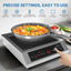 Placa inducción 1800W 10 ajustes temperatura LED negro