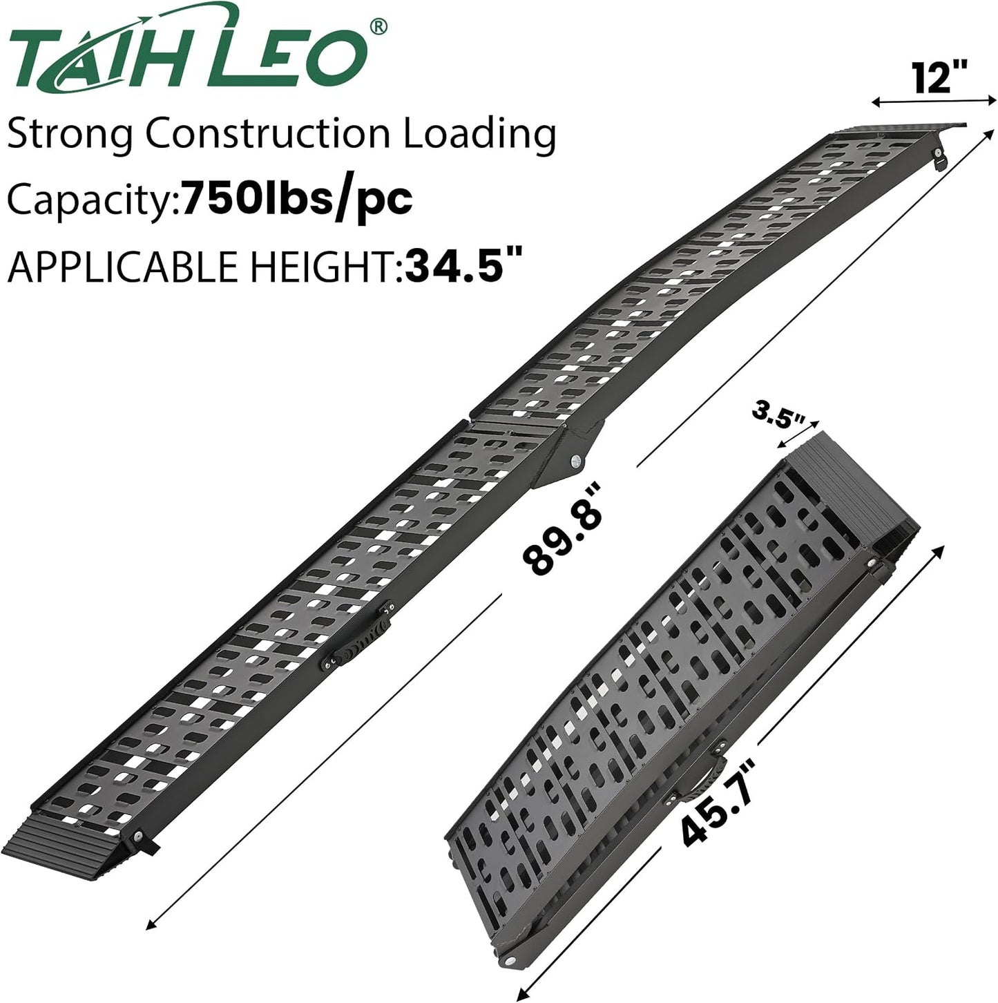 Rampa motocicleta 7.5ft para camiones 750lb