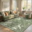 Alfombras bohemias animales 5x7ft sala verde antiderrap