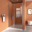 Puerta ducha pivotante vidrio templado 44-48x72pulg níquel