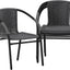 Sillas ratán apilables set 4 gris