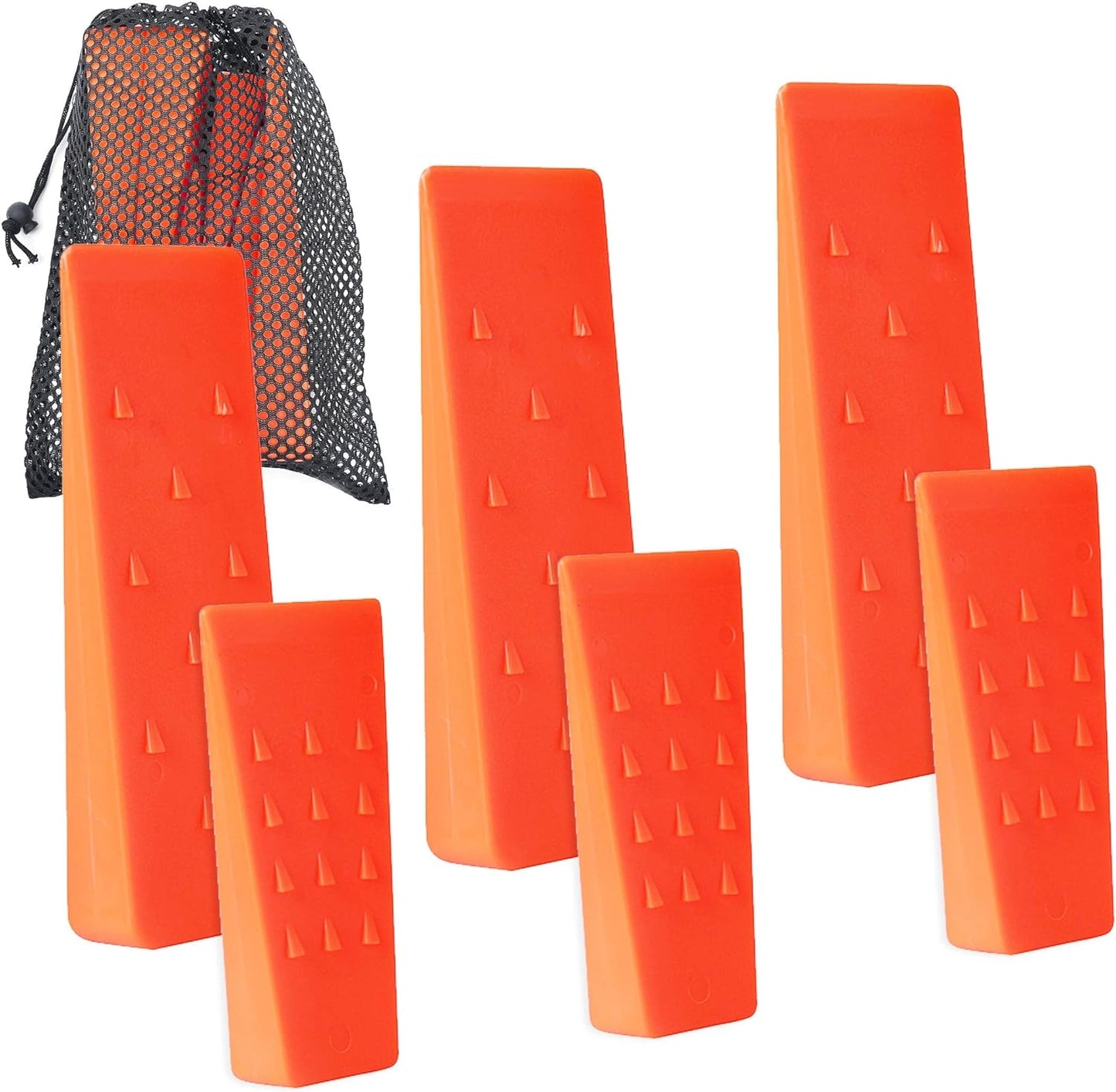 Set 6 cuñas tala árboles 8 y 5.5" con bolsa