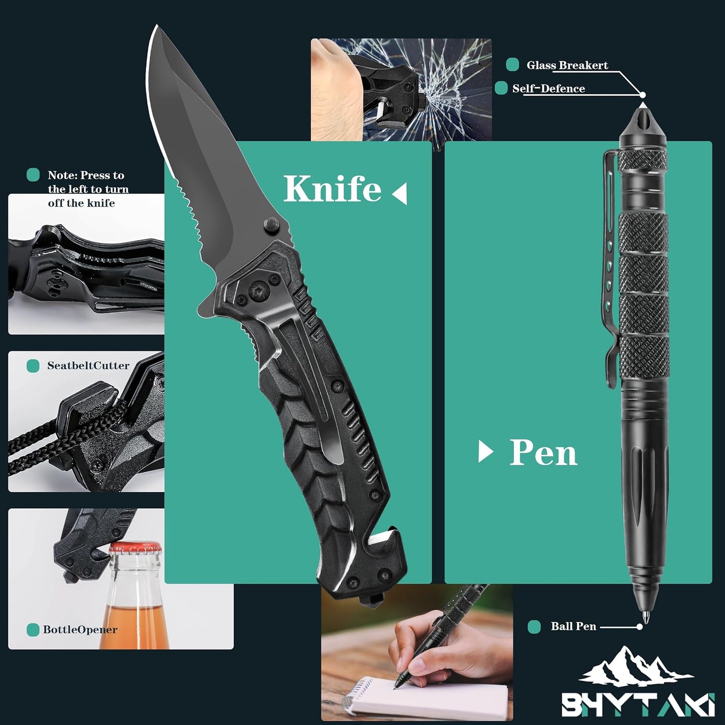 Kit supervivencia 37en1 regalo hombres camping senderismo