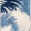 Tapete pasillo flores 2x7ft azul marino
