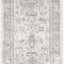 Alfombra pasillo 2x8ft diseño medallón desgastado marfil