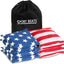 Set 8 Bolsas Cornhole Reglamentarias con Estuche