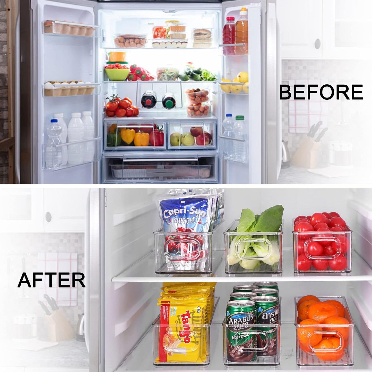 Contenedor plástico apilable para alimentos con asas