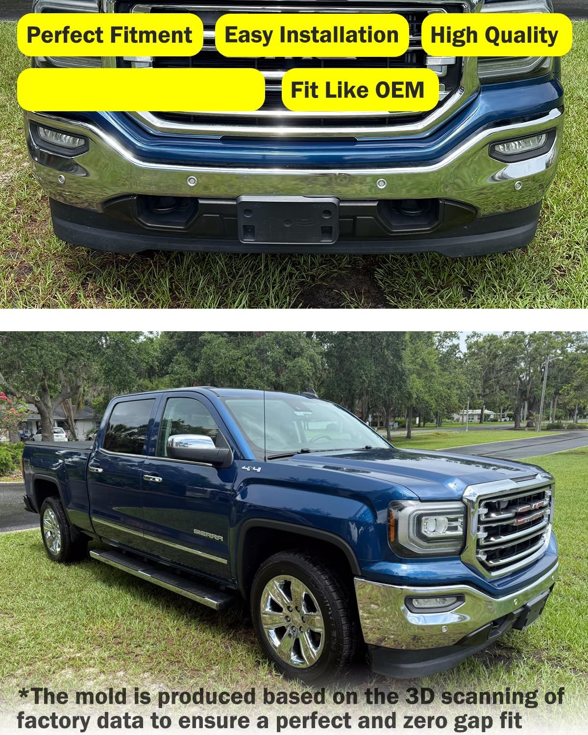 Marco matrícula delantero GMC Sierra 2019 soporte parachoques