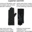 Guantes spandex mujer táctiles frío forro polar chevron