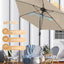 Sombrilla 7.5ft patio fibra vidrio beige