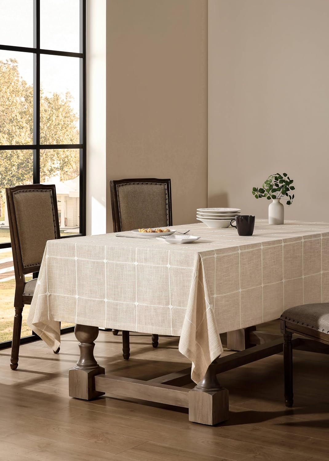 Mantel lino algodón 60x84pulg estilo granja