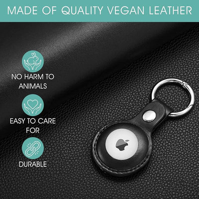 2 Pzas Fundas Airtag Cuero Vegano Llavero