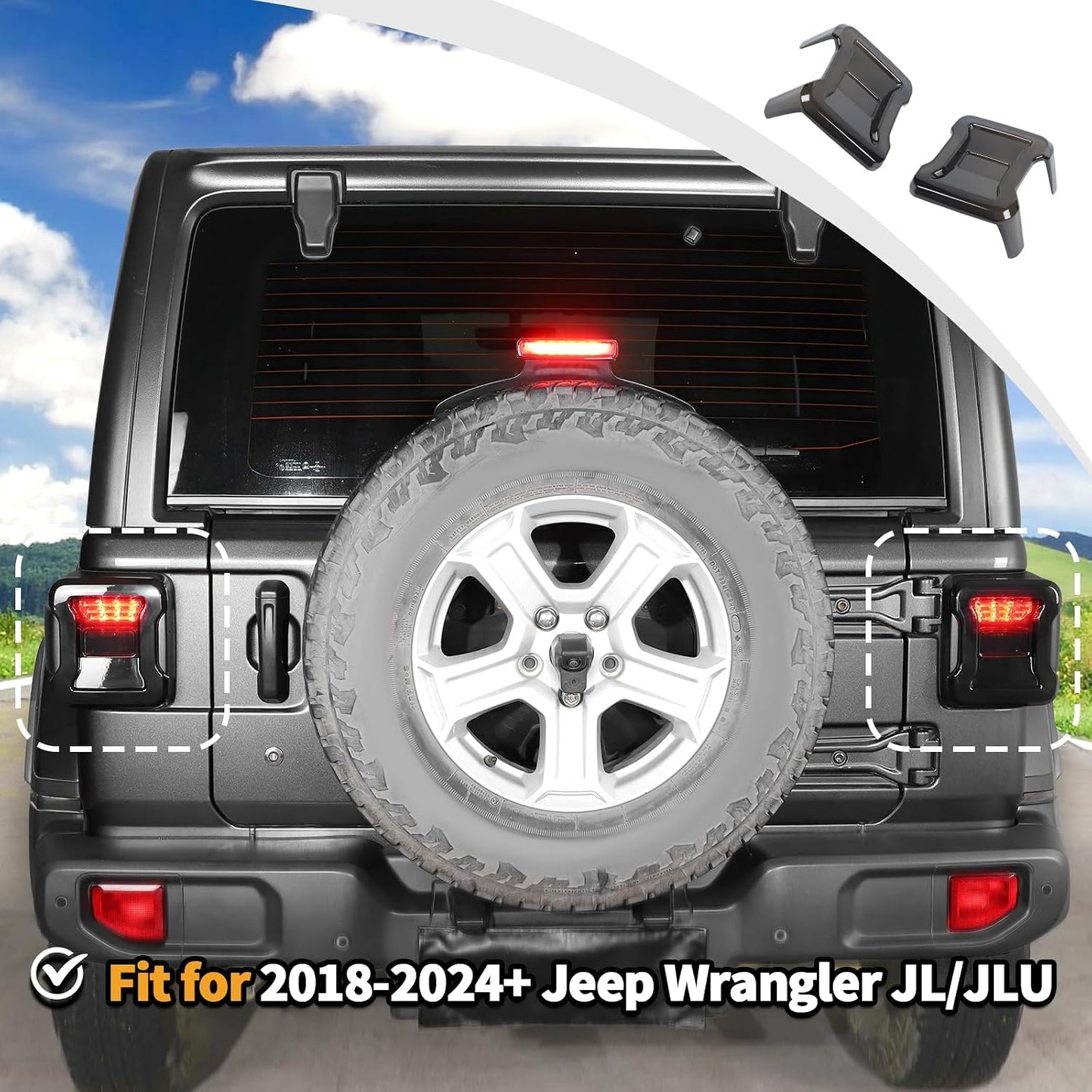 Lámpara trasera Jeep Wrangler JL/JLU 18-25 Ennegrecido