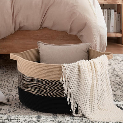 Cesta 90L para sala 23x13" con asa almacenamiento