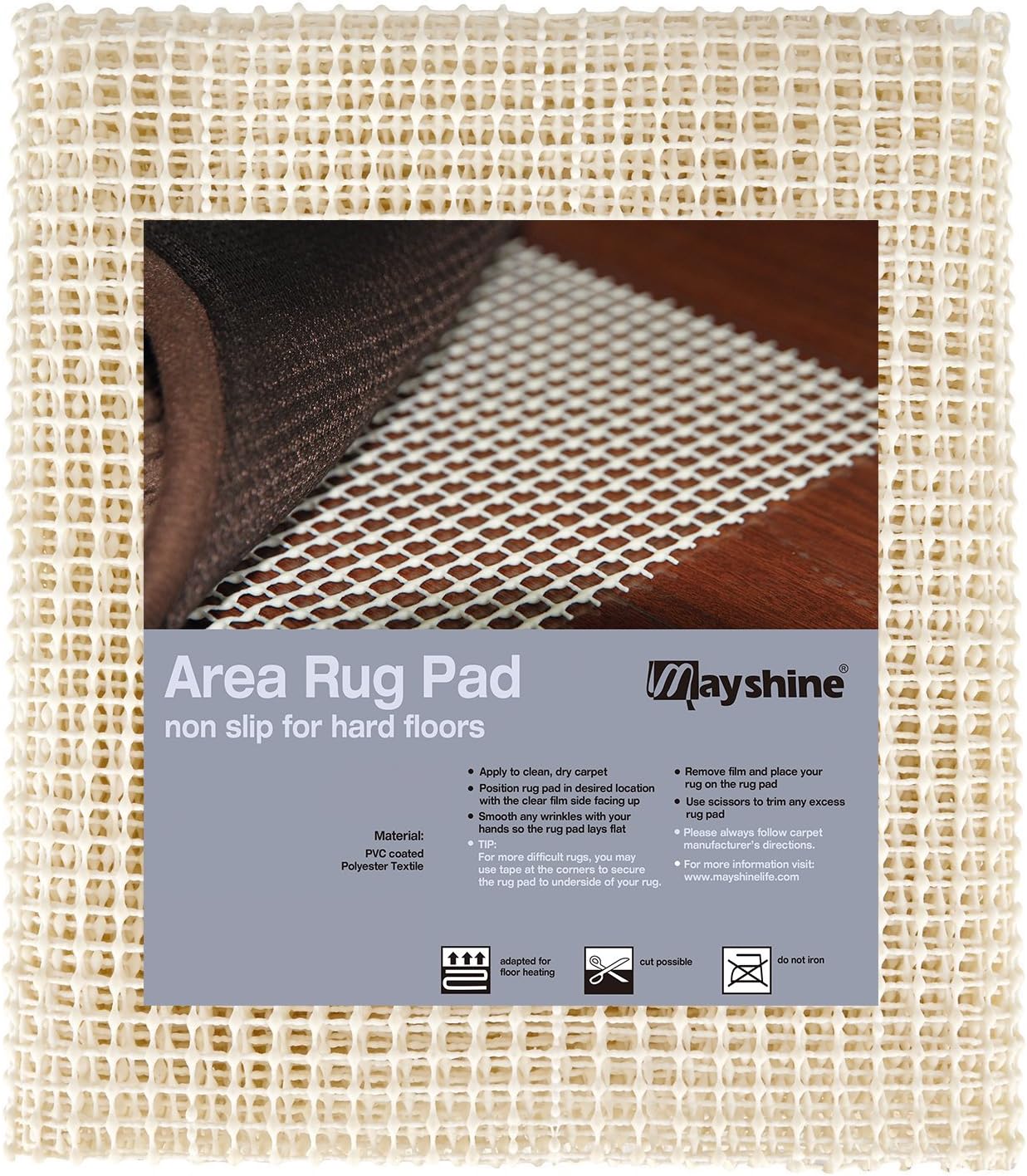 Agarre antideslizante para alfombra 4x6ft pisos duros
