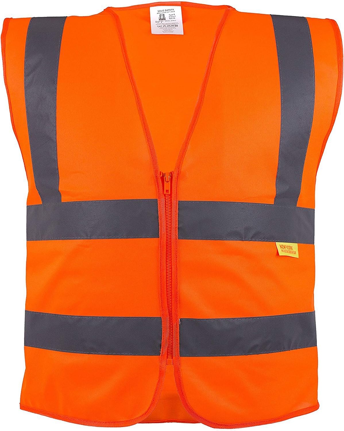 Chaleco seguridad ANSI/ISEA color naranja talla XL