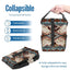 Basurero auto tapa plegable estampado vaca azteca