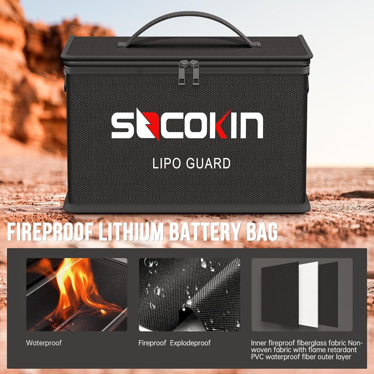 Bolsa Lipo ajustable a prueba de explosiones 10.6x6.7pulg
