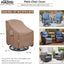 Fundas sillas patio impermeables 33x35x36pulg marrón