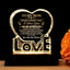 Luz nocturna cristal corazón LED recuerdo amor mamá