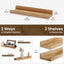 Set 2 estantes flotantes madera fresno con labio para bebé