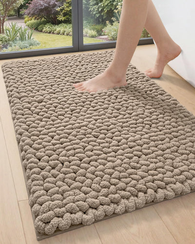 Alfombras baño 24x36pulg antideslizantes absorbentes beige