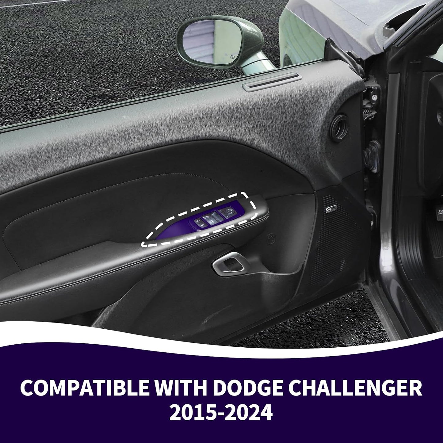 Cubierta panel interruptor elevación ventana Dodge 15-24 morado