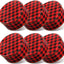 6 Latas Metal Redondas 7pulg para Galletas Regalo Rojo Negro