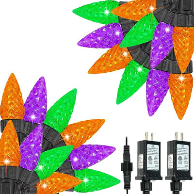 2 Pack Luces Halloween 200 LED 66ft Temporizador 13 Modos