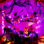 Luces Halloween 100 LED 33ft Tela Naranja Morado