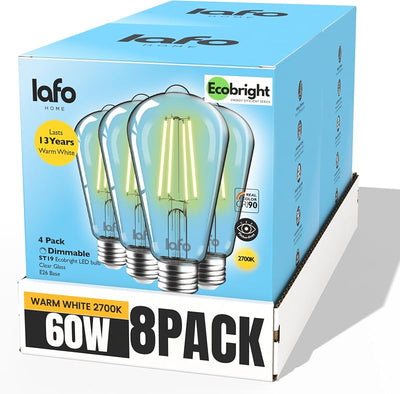 Bombilla LED Edison ST19 regulable filamento 60W 2700K