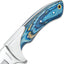 Cuchillo despellejar mango madera pakka azul