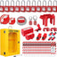 Kit Loto con bloqueo disyuntor, válvula, enchufe y cable