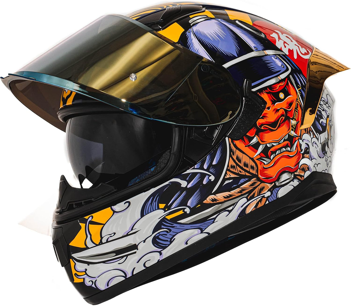 Casco motociclista cara completa visera doble aprobado DOT