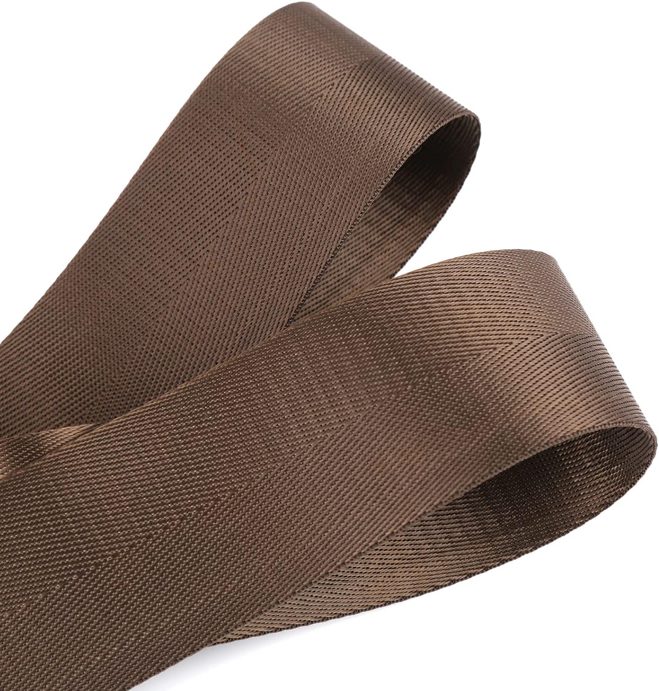 Correa nylon 1.5pulg bricolaje al aire libre 50yardas marrón
