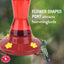 Comedero colibríes amarillo 9 Pzas flores repuesto