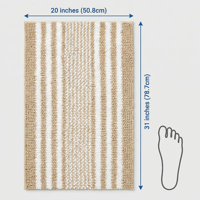 Alfombra baño felpilla 20x31pulg antideslizante suave