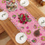 Camino mesa navidad rosa lino 72pulg decoración hogar cocina