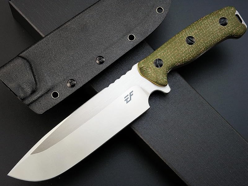 Cuchillo EDC hoja fija acero AUS-10 mango Micarta