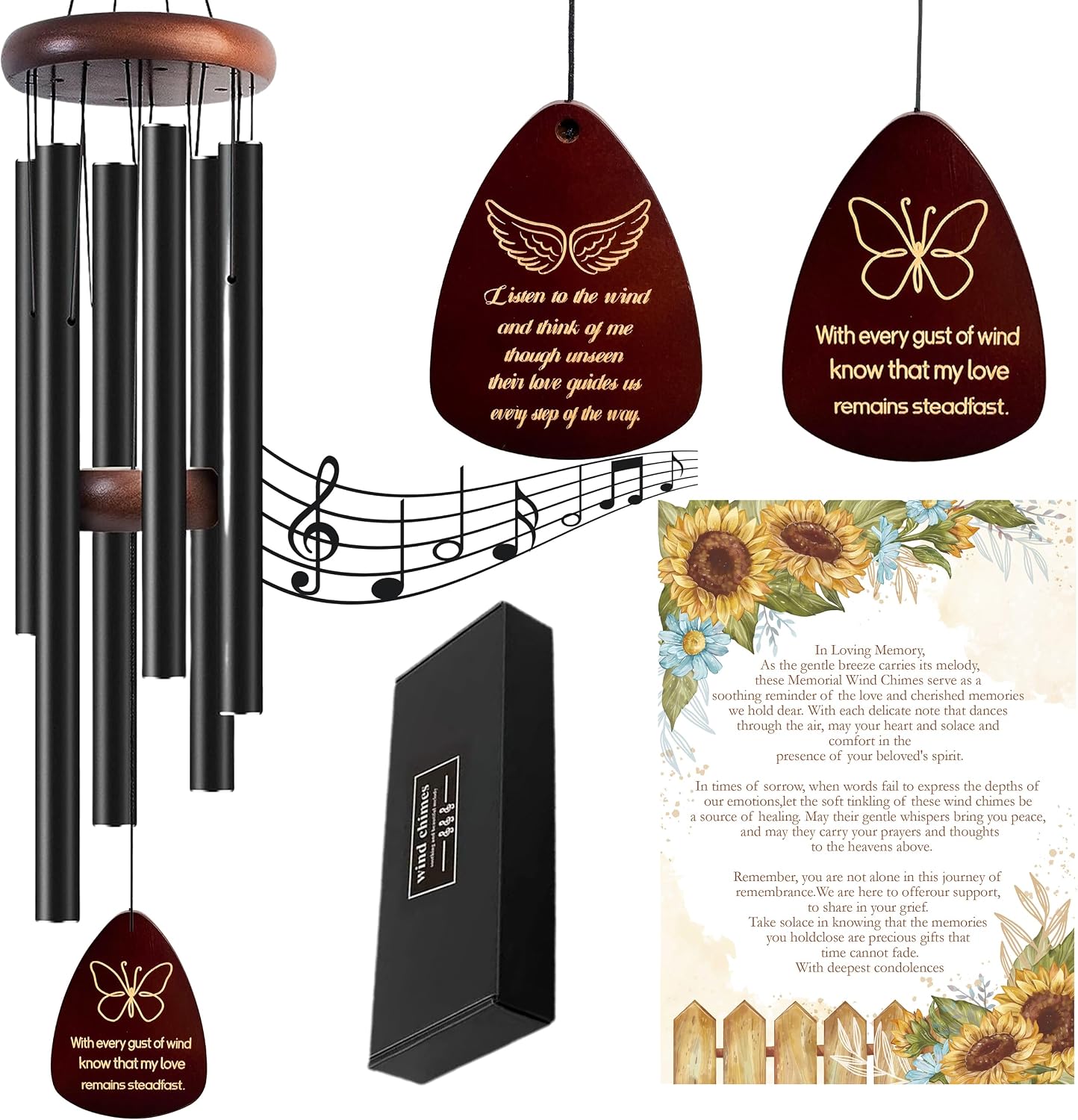Campanillas viento conmemorativas para exteriores