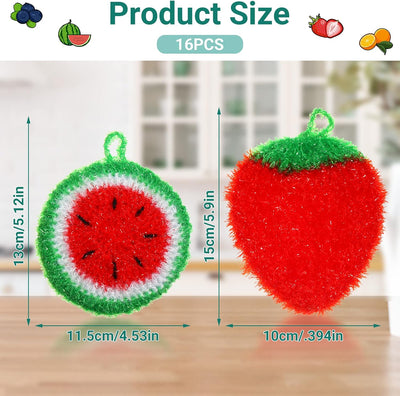 16 Pzas Fregadores Platos Reutilizables Limpieza Hogar